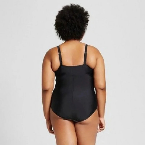 Ava & Viv Plus Size Twist Front Swimsuit 26W - Picture 3 of 4
